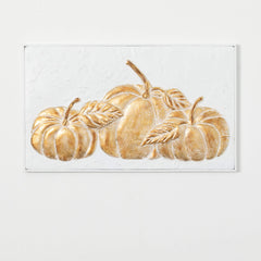 Gilded Pumpkin Metal Wall Art