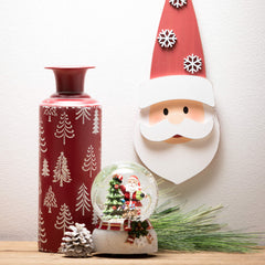 Red Tree Motif Vase Set Of 2