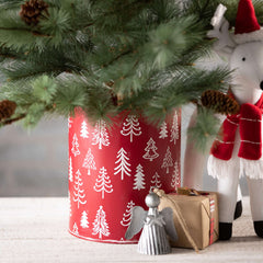 Red Tree Motif Planter Set 3