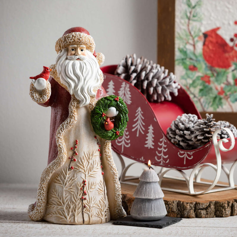 Red Tree Motif Sleigh Set Of 2