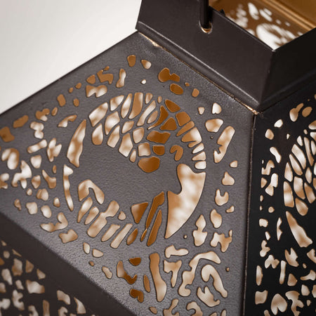Rustic Metal Deer Lantern