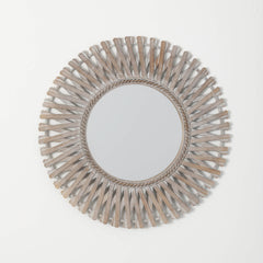 Woven Bamboo Mirror