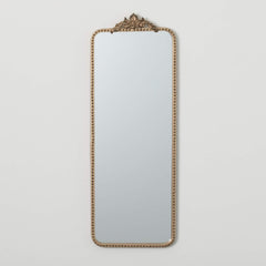 Elongated Gold-Trimmed Mirror