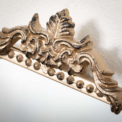 Elongated Gold-Trimmed Mirror