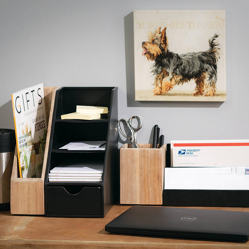 Modern Classic Desk Caddy with Mail Organizer