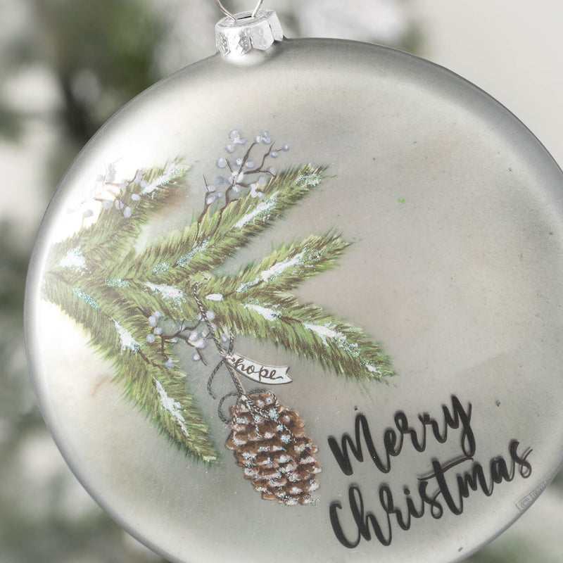 Merry Christmas Disc Ornament