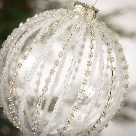 Beaded Crystal Ball Ornament