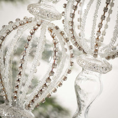 Beaded Crystal Finial Ornament