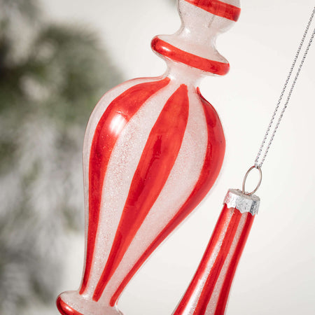 Candy Cane Striped Finial Set