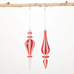 Candy Cane Striped Finial Set