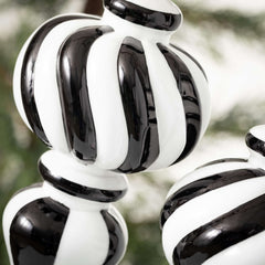 Black & White Striped Finials
