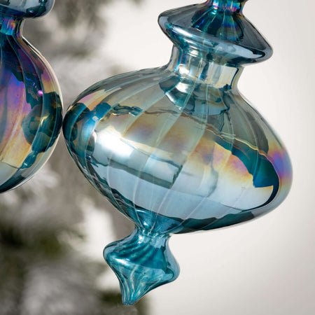 Sapphire Blue Finial Ornaments