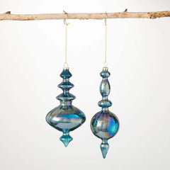 Sapphire Blue Finial Ornaments