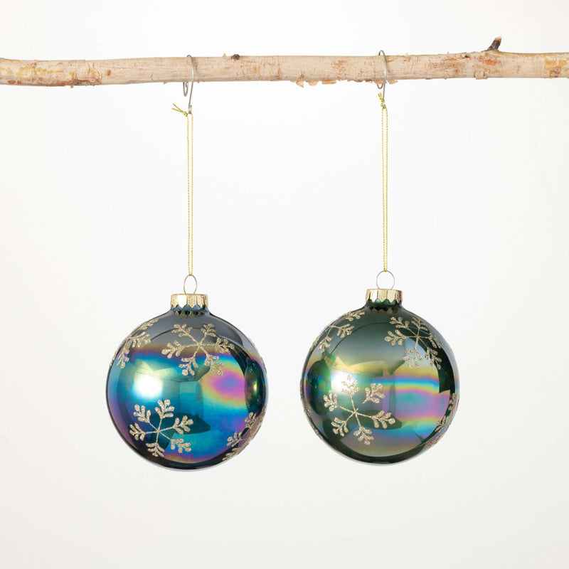 Iridescent Snowflake Ornaments