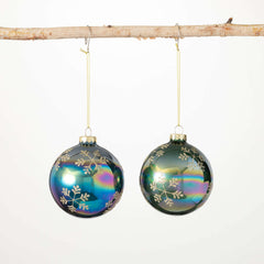 Iridescent Snowflake Ornaments