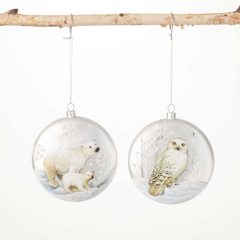 Shimmer Animal Disc Ornaments