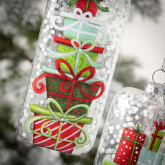 Retro Stacked Gift Ornaments