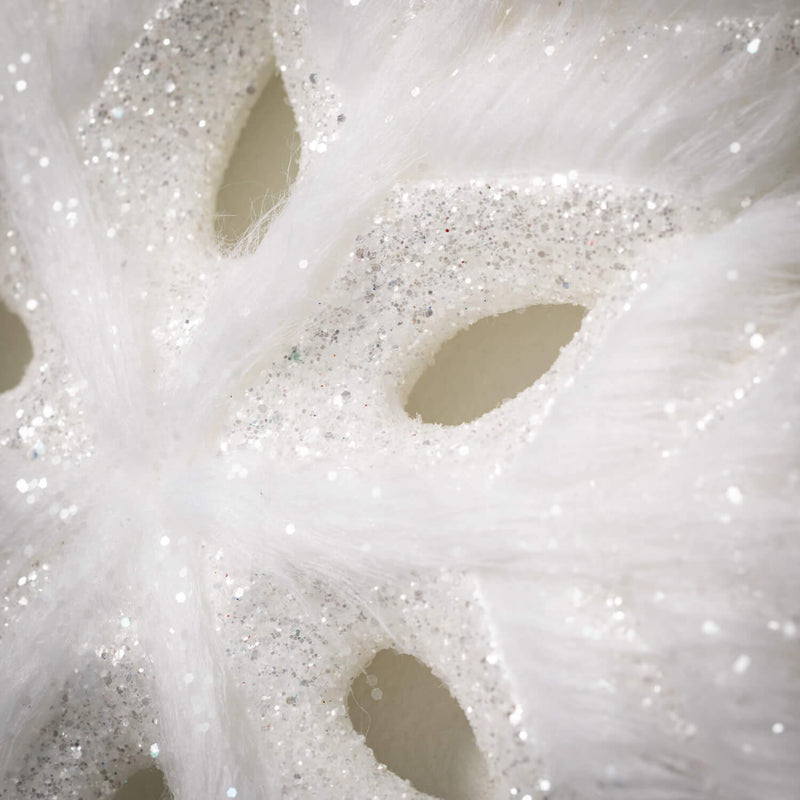 Faux Fur Snowflake Ornaments