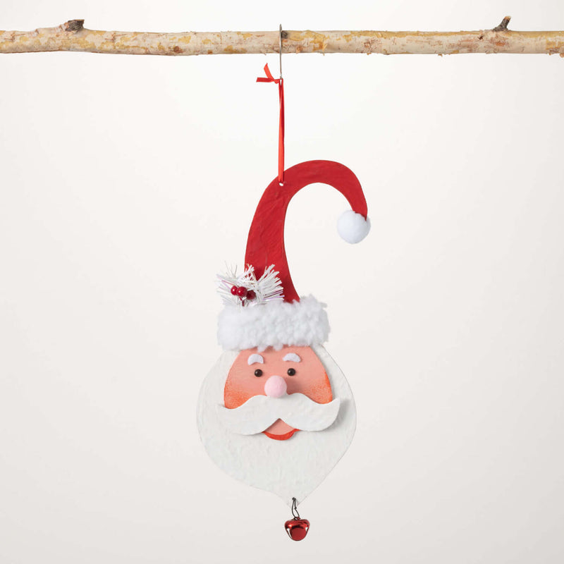 Large Wood Santa Face Ornament