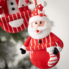 Santa & Snowman Ornament Set