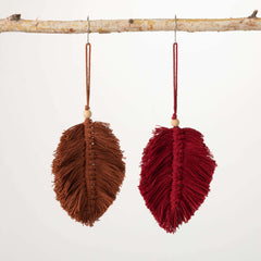 Warm Bo-Ho Feather Ornaments