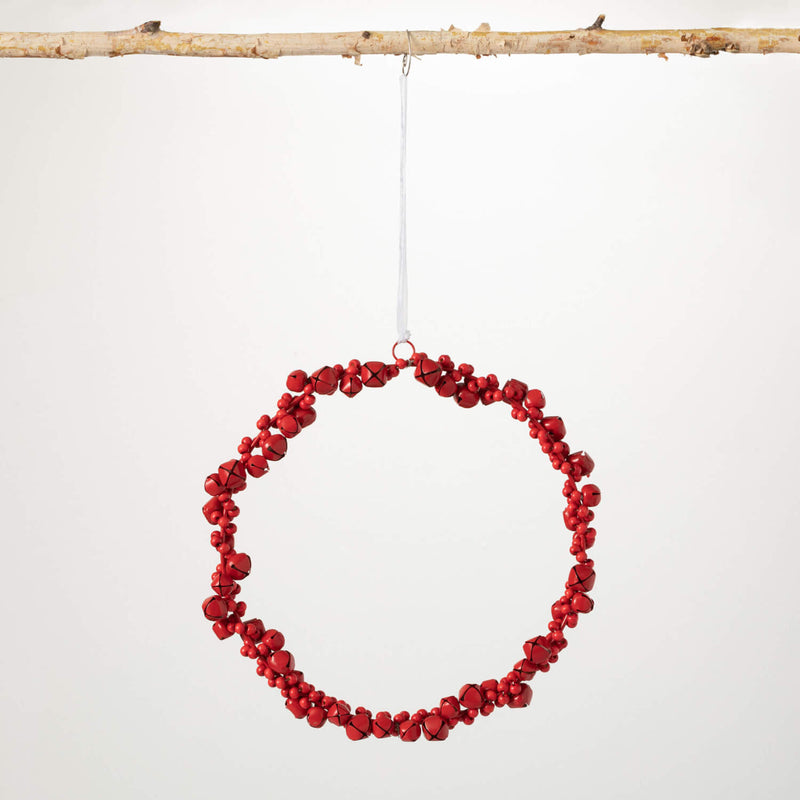 Large Red Jingle Bells Wreath