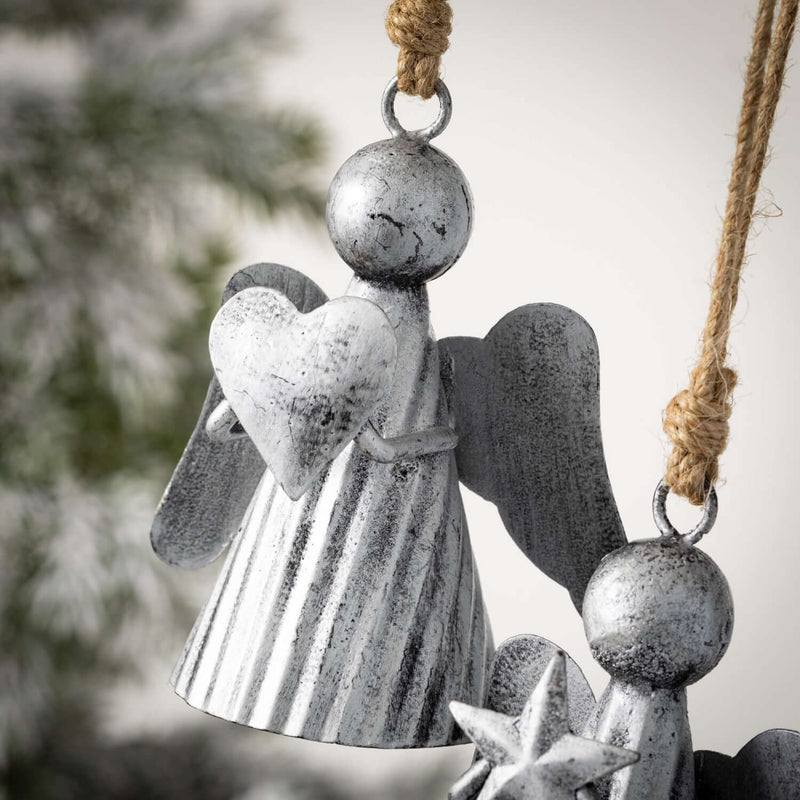 Rustic Metal Angel Ornaments