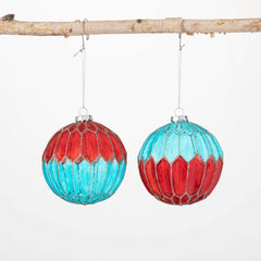 Faceted Colored Glass Ball Set