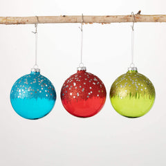 Colored Star Ball Ornament Set