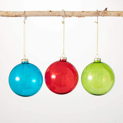 Colored Glass Ball Ornaments
