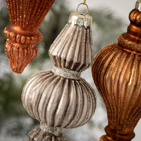Metallic Finial Drop Ornaments