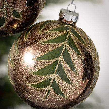 Shimmer Leaves Ornament Set 2