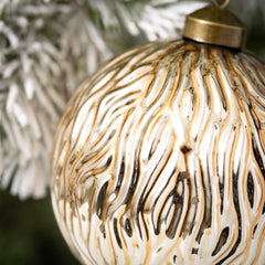 Metallic Textured Ornament Set