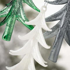 Frosted Glass Tree Ornaments