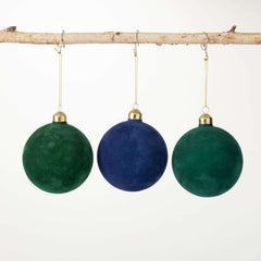 Velvet Ball Ornament Set Of 3