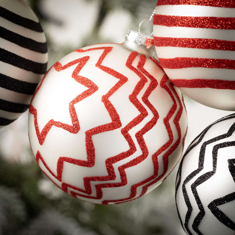 Patterned Ball Ornament Set