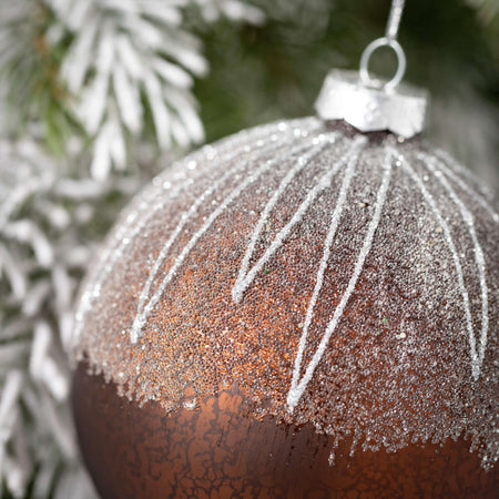 Frosted Metallic Ornament Set