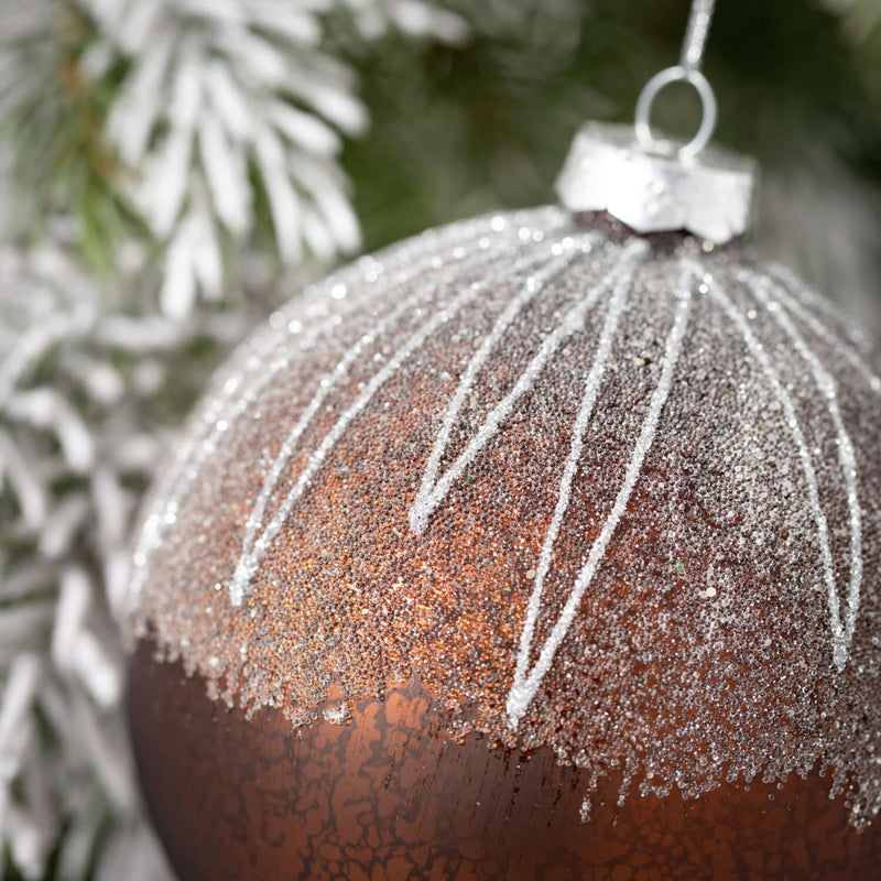 Frosted Metallic Ornament Set