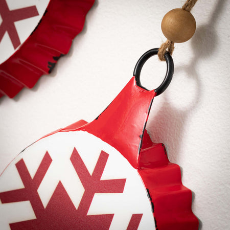 Snowflake Text Ornament Set