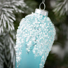 Glittered Drop Ornament Set