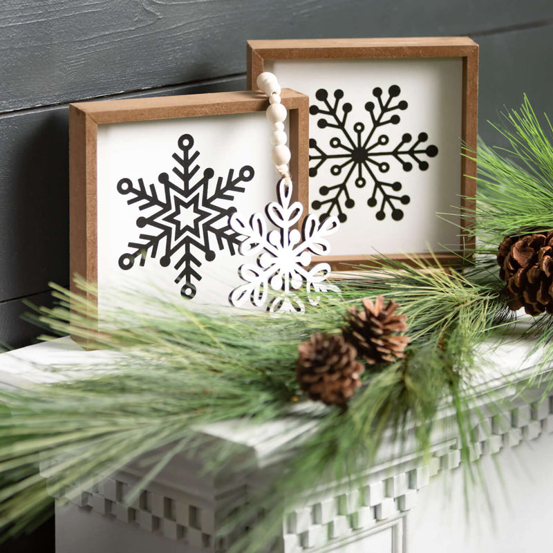 Snowflake Bead Dangle Ornament