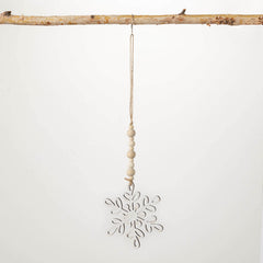 Snowflake Bead Dangle Ornament