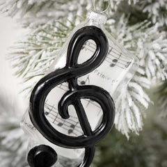 Glass Musical Note Ornament