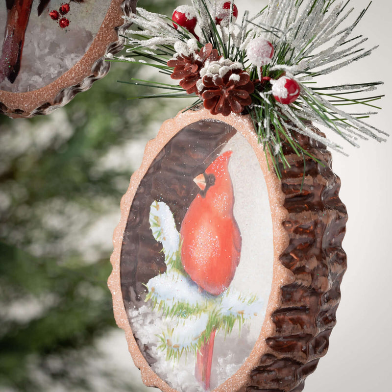 Cardinal Disc Ornament Set 2