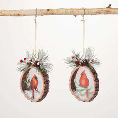 Cardinal Disc Ornament Set 2