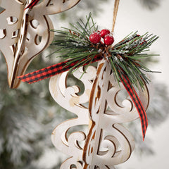 Wood Cut-Out Finial Ornaments