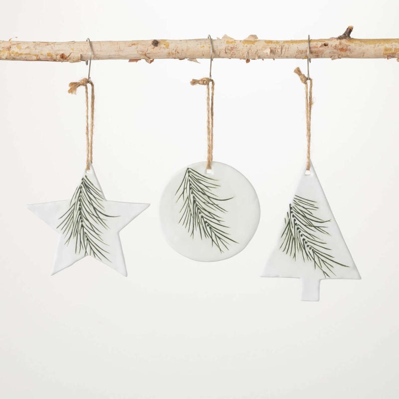 Pine Icon Ornament Set Of 3