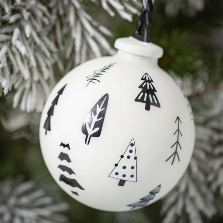 Black & White Tree Ornaments