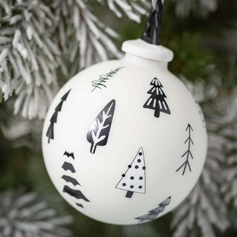 Black & White Tree Ornaments
