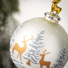 Deer-Topped Ball Ornament